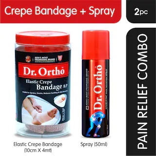 India Desire : Buy Dr Ortho (Crepe Bandage 10cm X 4mt. + Spray 50ml) Pain Relief Combo At Rs 160 From Paytmmall